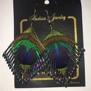 Peacock feather Earrings🦚